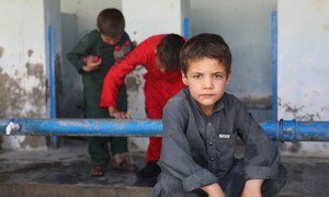 More than 400 families have taken shelter in a school in southern Kabul, the capital of Afghanistan. 