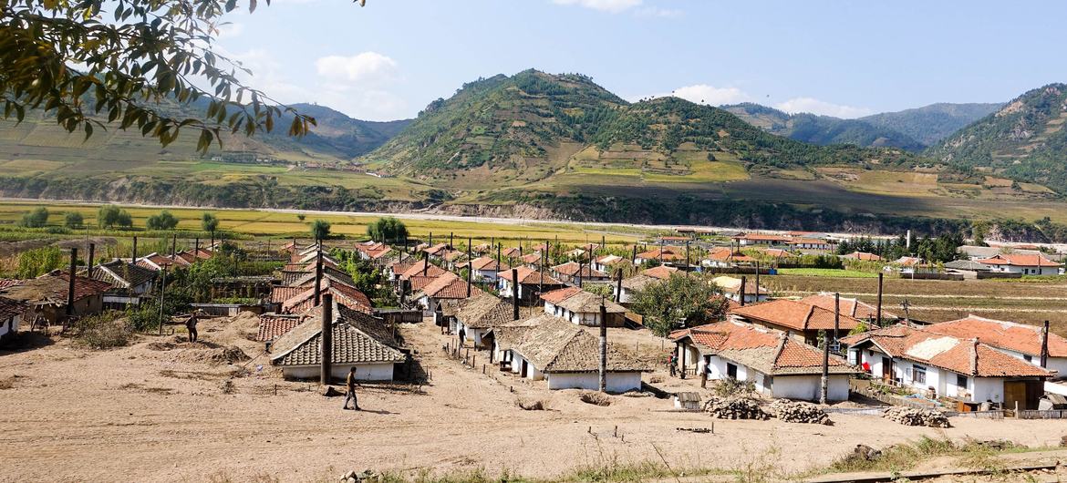 Buildings in the North Hamyong province in the Democratic People's Republic of Korea. (file photo)