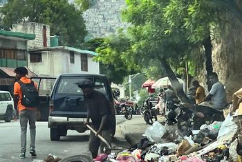 海地首都太子港街头。