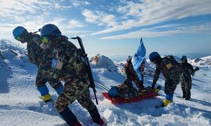 UNDOF units patrol Mount Hermon in the Golan Heights in the Israel-Syria border area year-round.