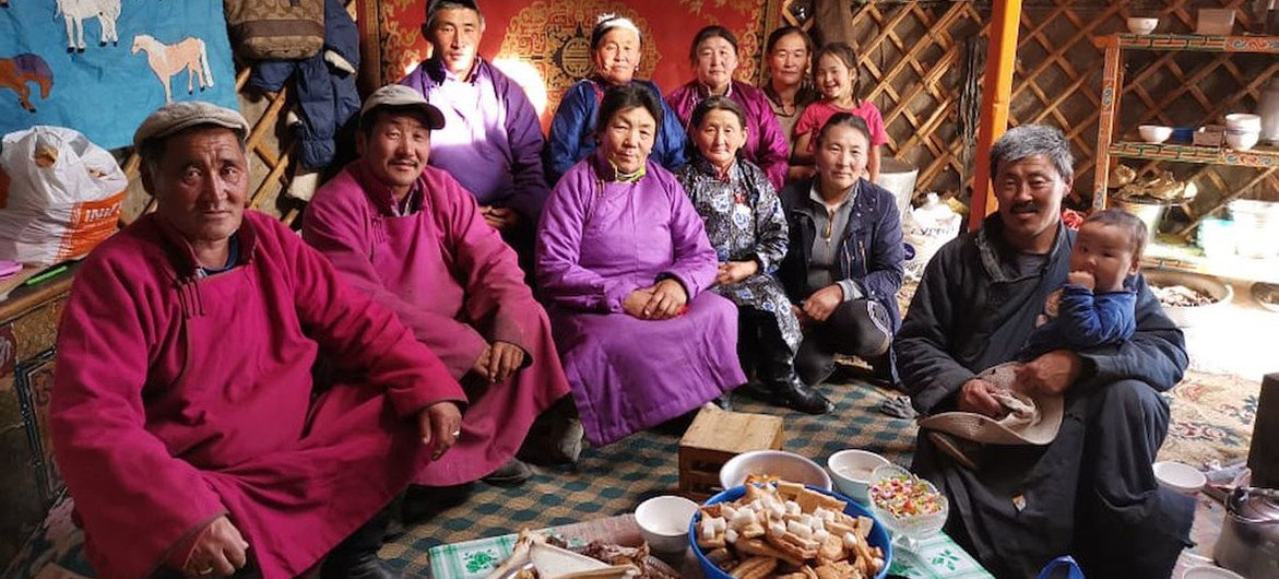 蒙古国的牧民。
