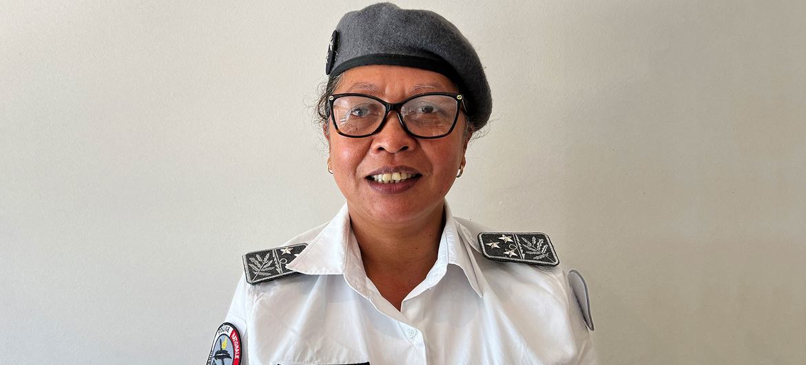 Commissioner Aina Randriambelo, Madagascar's Chief Inspector of Police.