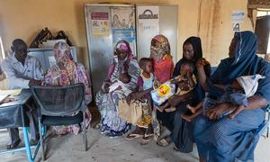 A UNICEF-supported clinic in war-torn Sudan, where children suffering from severe malnutrition receive treatment and lifesaving care.