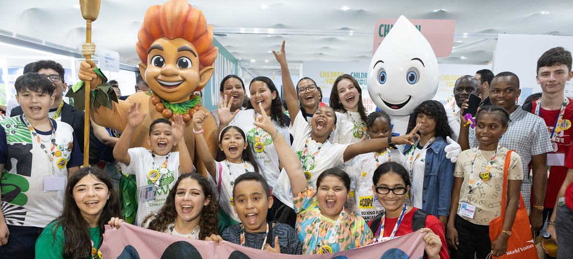 Children make their voices heard at the UN Climate conference in Belém, Brazil.