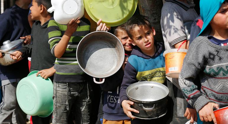 Uma em cada três crianças com menos de dois anos no norte de Gaza sofre de desnutrição aguda