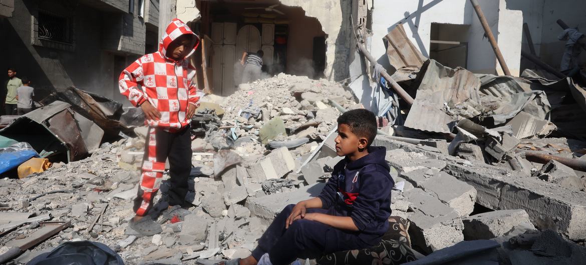 Последствия ударов в Газе.