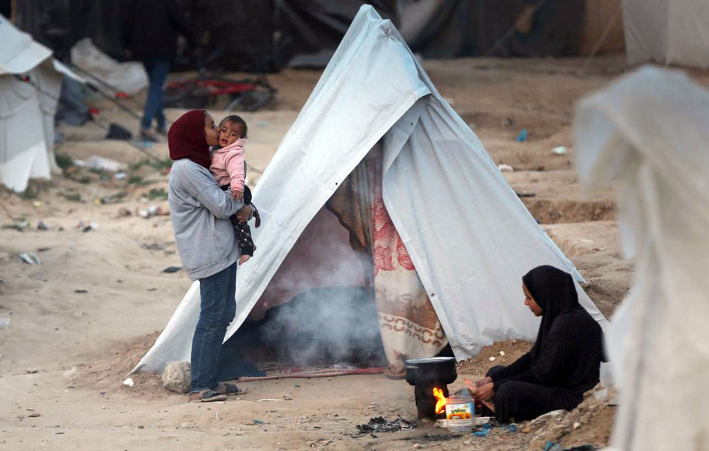 Beaucoup de Gazaouis vivent dans des tentes rudimentaires.