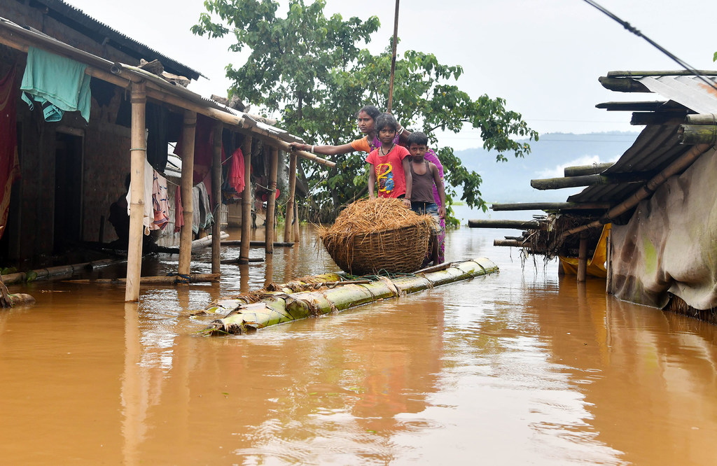 Floodwaters in Morigaon, India (file 2020)