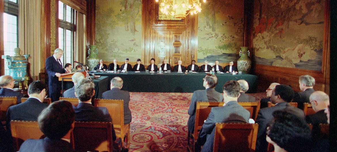 The first Session of International Tribunal on War Crimes in Former Yugoslavia Opens in the Hague in 1993.