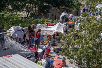 Haitians displaced by violence find refuge on the streets of the capital, Port-au-Prince.