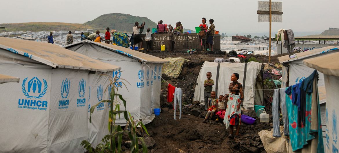 More than 71,000 people who have fled conflict have been living in the Lushagala site in the eastern DR Congo.