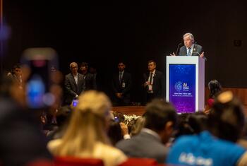 The UN Secretary-General speaks at the AI Impact Summit in New Delhi, addressing the role of science in international AI governance and the need for evidence-based policies to ensure sustainable development.