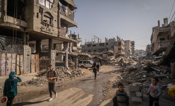 Разрушенные районы Газы.