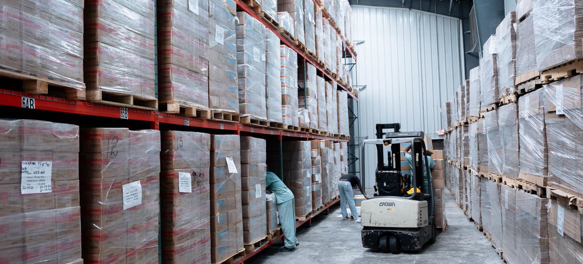 A humanitarian relief supplies storage facility in the northern city of  Cap Haitien.