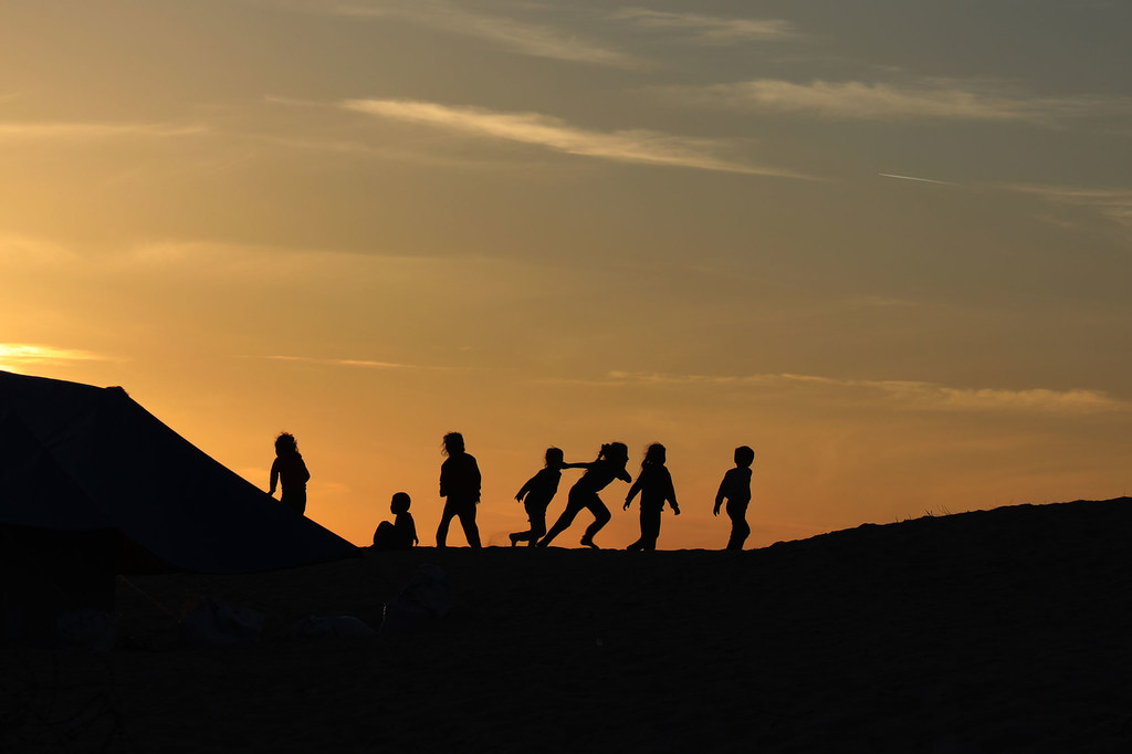 Des enfants à Rafah, dans le sud de Gaza.