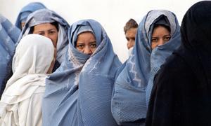 Women wait at a maternal health hospital, the only one of its type in Afghanistan.