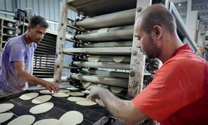 Bread production in Deir Al Balah, Gaza. The UN World Food Programme supports 17 bakeries in the enclave and aims to maintain 25 with sufficient funding.