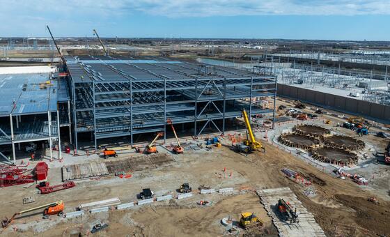 Un centre de données est construit dans l'État américain du Wisconsin.