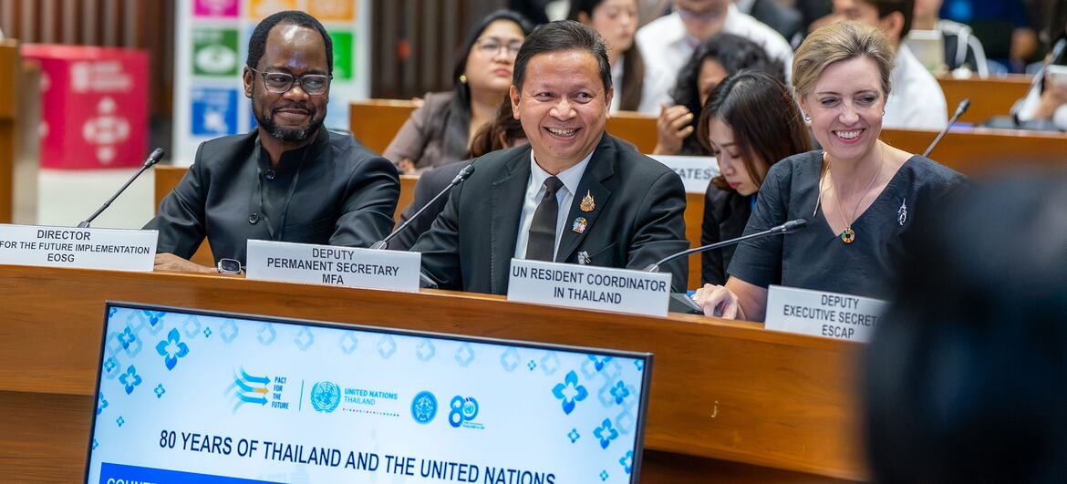 UN officials at a conference in Bangkok on the Pact for the Future.