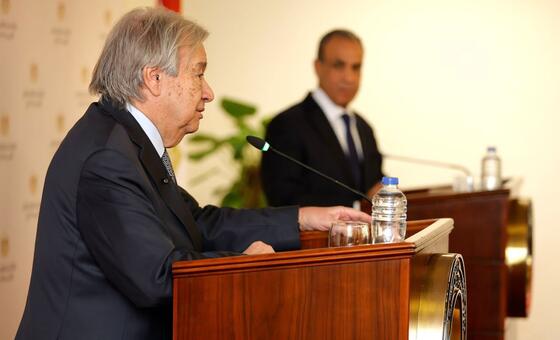 No Egito, Guterres declara ser fundamental manter canais da diplomacia abertos