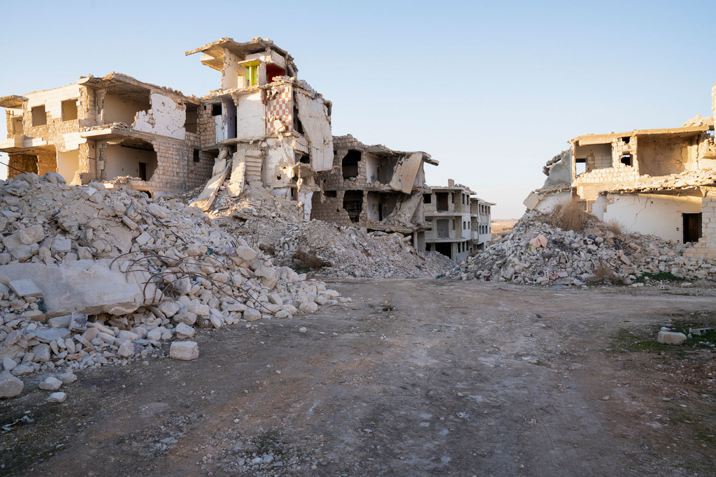 A neighbourhood in Idleb, Syria, devastated by the conflict. (file photo)