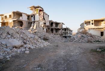 A neighbourhood in Idleb, Syria, devastated by the conflict. (file photo)