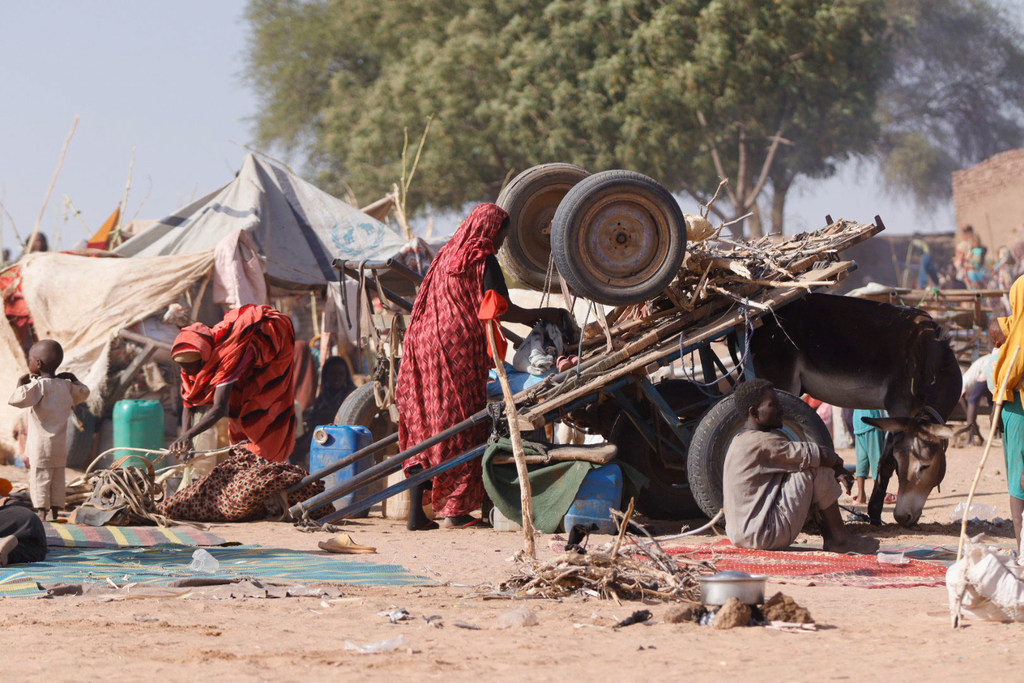نازحون فروا إلى الطويلة في دارفور بالسودان بحثا عن الأمان.
