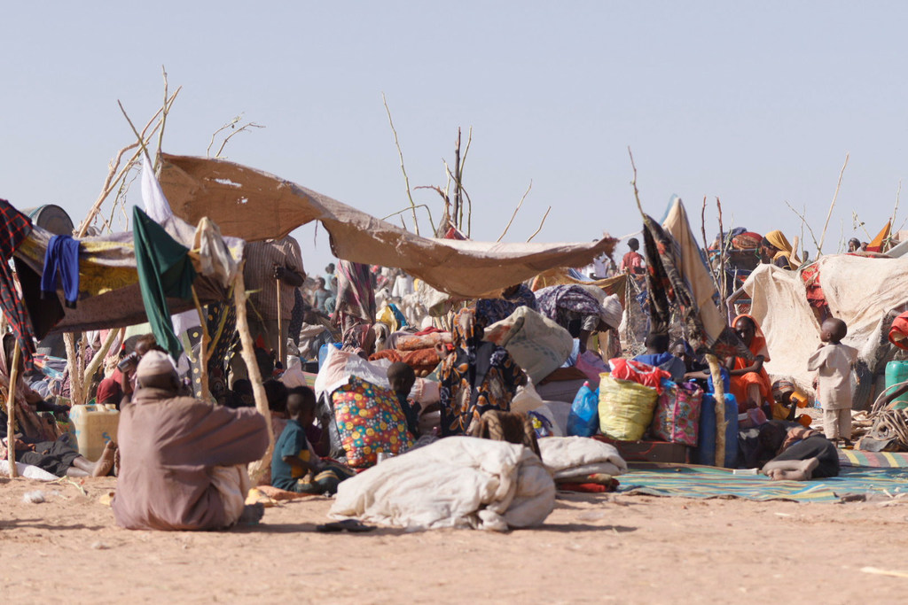 Las familias que huyeron de los combates en El Fasher buscan refugio en Tawila, en el norte de Darfur.