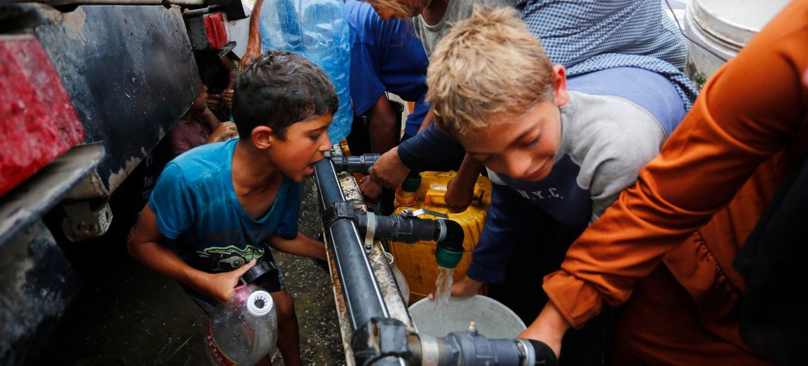 Water remains in short supply in the Gaza Strip. 