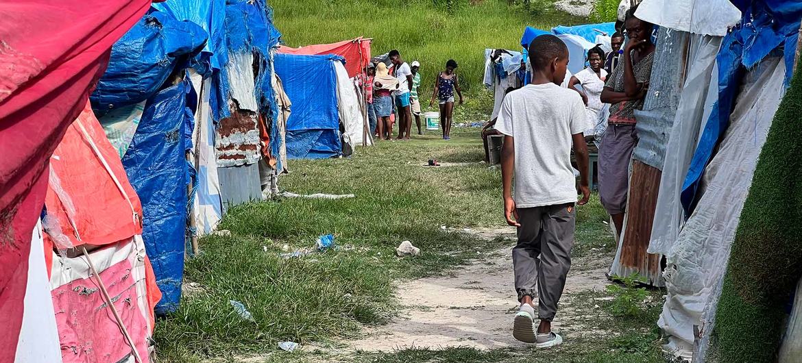 The temporary camp opened in Devirel four days after the August 2021 earthquake.