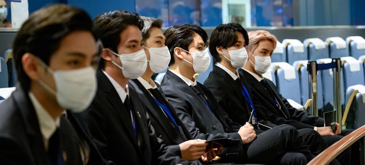 Em setembro de 2021, os integrantes do BTS estiveram na Assembleia Geral 