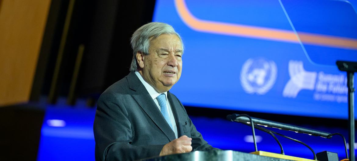 United Nations Secretary-General António Guterres opened the second day of the Future Action Day Summit.