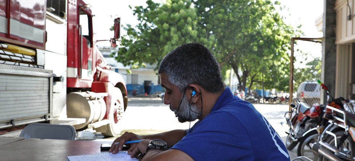 O libanês Joseph Chlela é coordenador de emergências da OIM e tem trabalhado na zona do terremoto