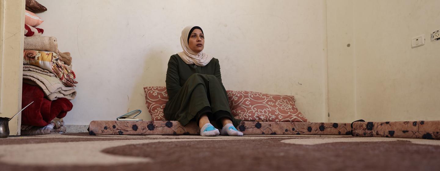 Hala, a displaced mother and humanitarian worker, fled her home in Gaza to stay in Rafah.
