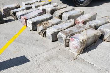 Cocaine seizure in the Port of Kingston, Jamaica, in March 2023.