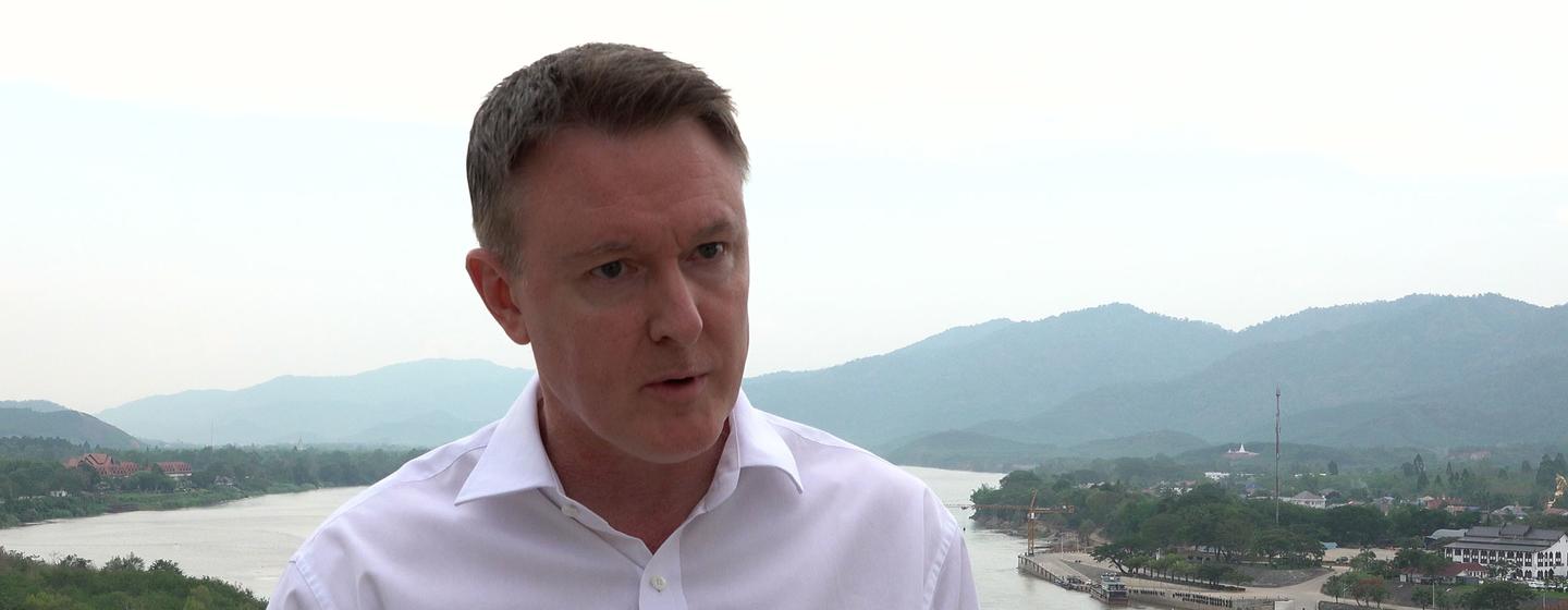 Jeremy Douglas, UNODC’s Regional Representative for Southeast Asia and the Pacific, at the Golden Triangle in Thailand.