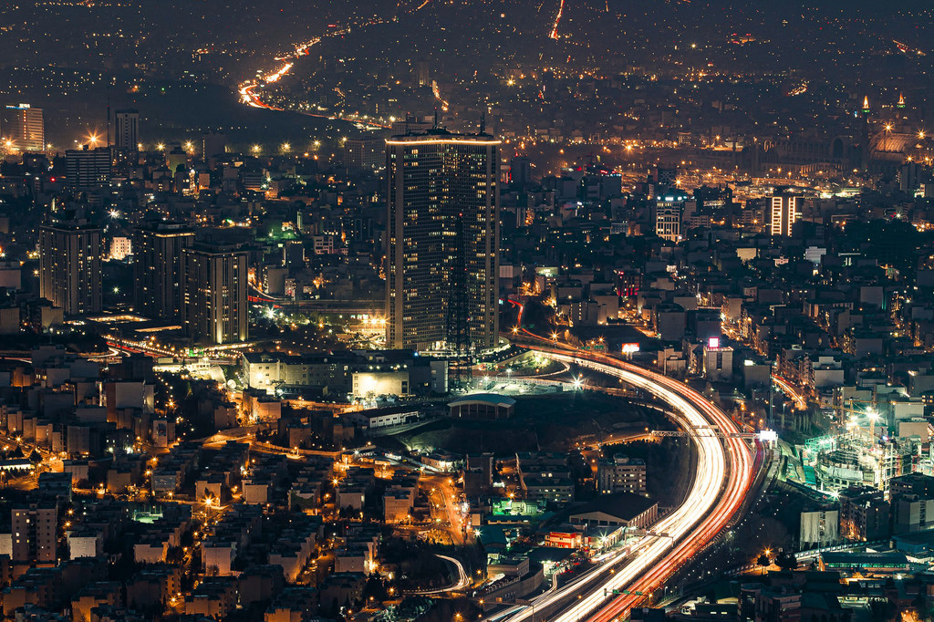 Vista de Teherán, Irán.