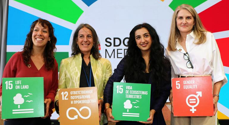 एसडीजी मीडिया ज़ोन में टिकाऊ विकास लक्ष्यों से जुड़े विभिन्न मु्द्दों पर चर्चा हुई.