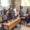Niños de regreso a la escuela tras el terremoto de Haití en agosto de 2021.