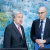 António Guterres y Volker Türk en la apertura del segmento de alto nivel de la 61a sesión del Consejo de Derechos Humanos en Ginebra, Palais des Nations, el 23 de febrero de 2026.