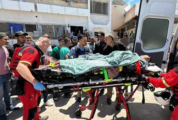 یو این مشن غزہ کے الاہلی ہسپتال میں مصروف عمل ہے (فائل فوٹو)۔