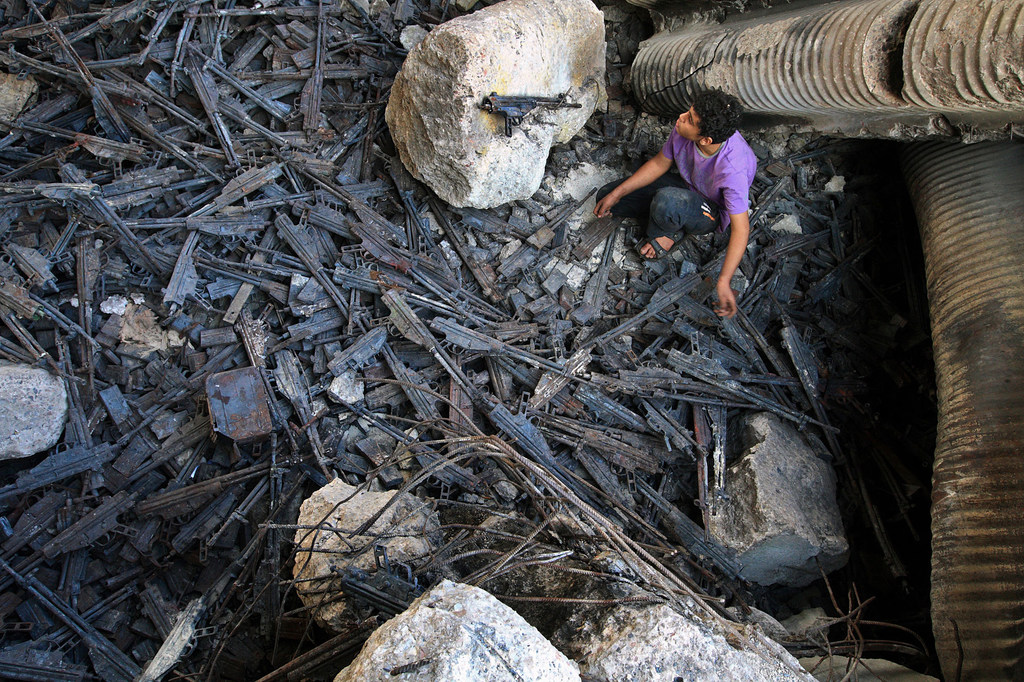 Les ruines d'un entrepôt d'armes à Tripoli, en Libye. (archives)