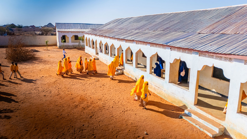 Une nouvelle école primaire en Somalie, construite grâce au système de cofinancement de l'OIM.