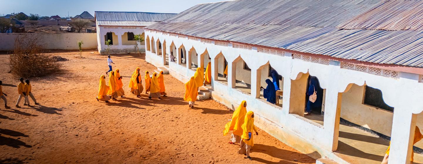 A new primary school was built in Farjano financed by IOM's Co-Funding System. A new primary school was built in Farjano financed by IOM's Co-Funding System.