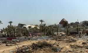 UN premises, such as the WHO compound in Deir Al-Balah (pictured), have been struck amid the Gaza conflict.