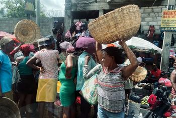 Un marché dans la capitale haïtienne, Port-au-Prince.