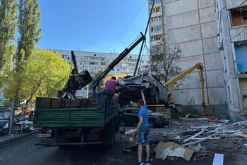 Разрушения в Харькове после авиаудара.