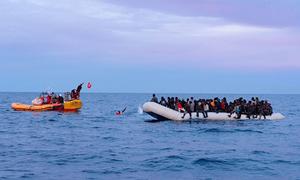 Migrants are rescued in the Mediterranean Sea. (file)