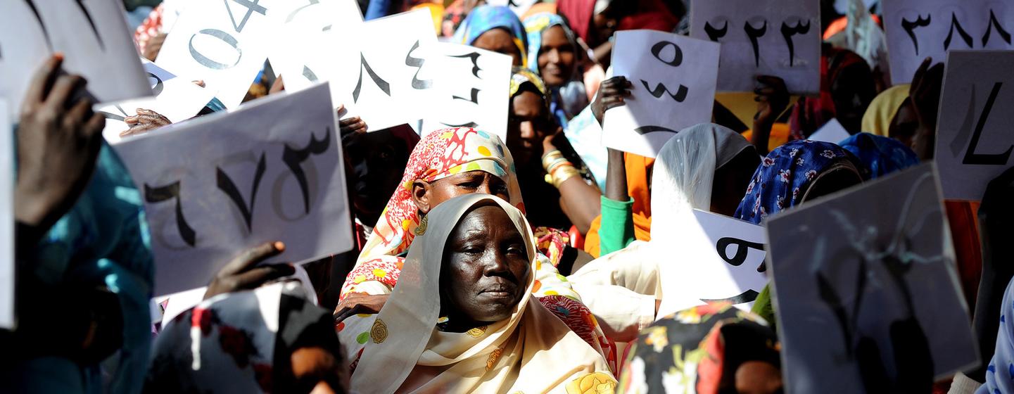 Women in Sudan advocate for a peace agreement. (file)