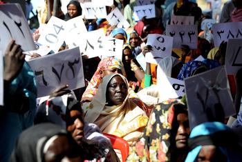Women in Sudan advocate for a peace agreement. (file)